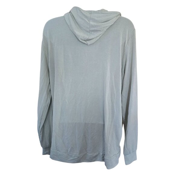 Sage Green Hoodie Comfy Knit Kangaroo Pocket & Gingham peasant boho cottagecore - Picture 3 of 5